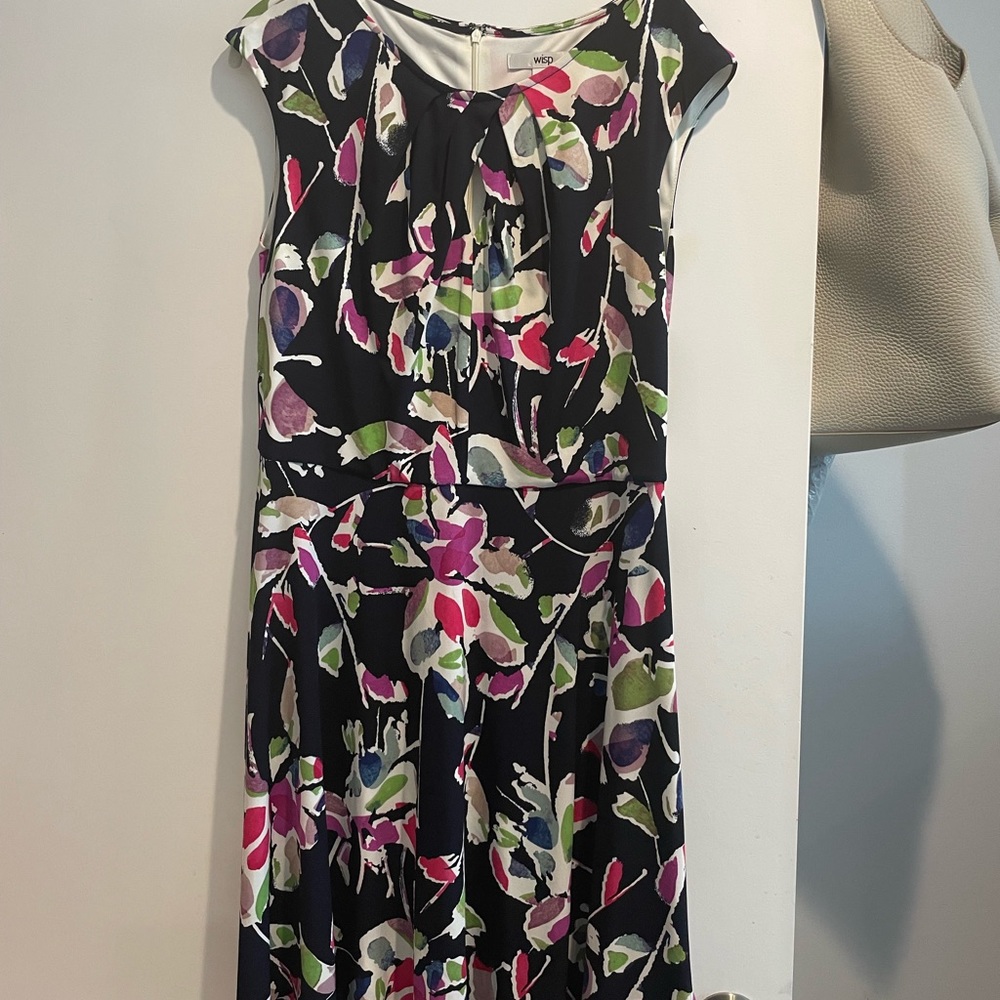 Flowered mid length dress